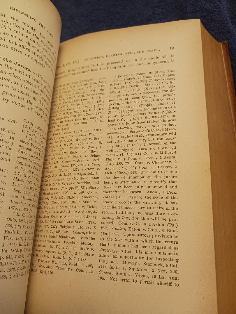 Treatise on Law of Trials Civil Criminal Seymour Thompson Vol 1 1889 Original