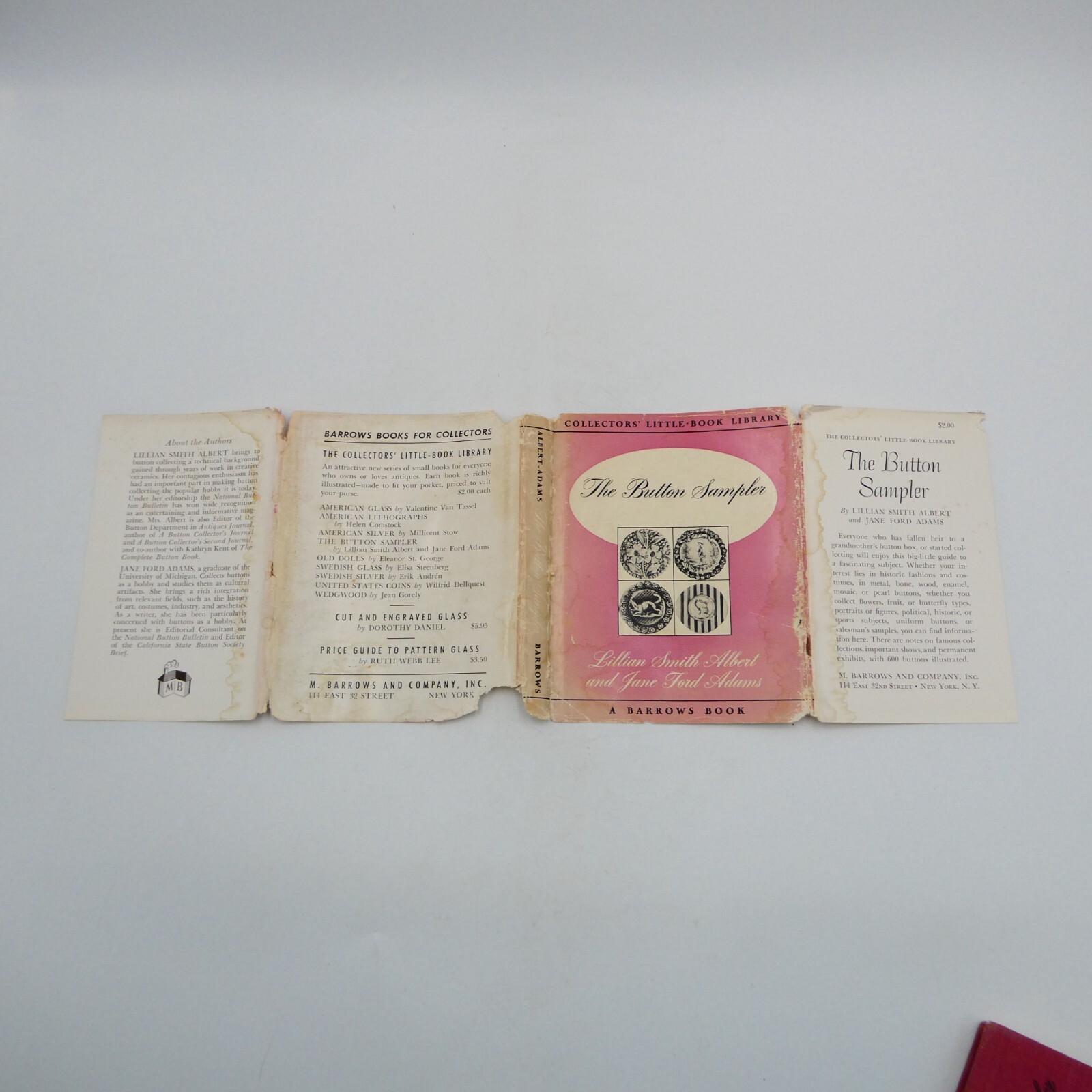 The Button Sampler Book by Smith Albert & Ford Adams HCDJ 1st Edition Collecting