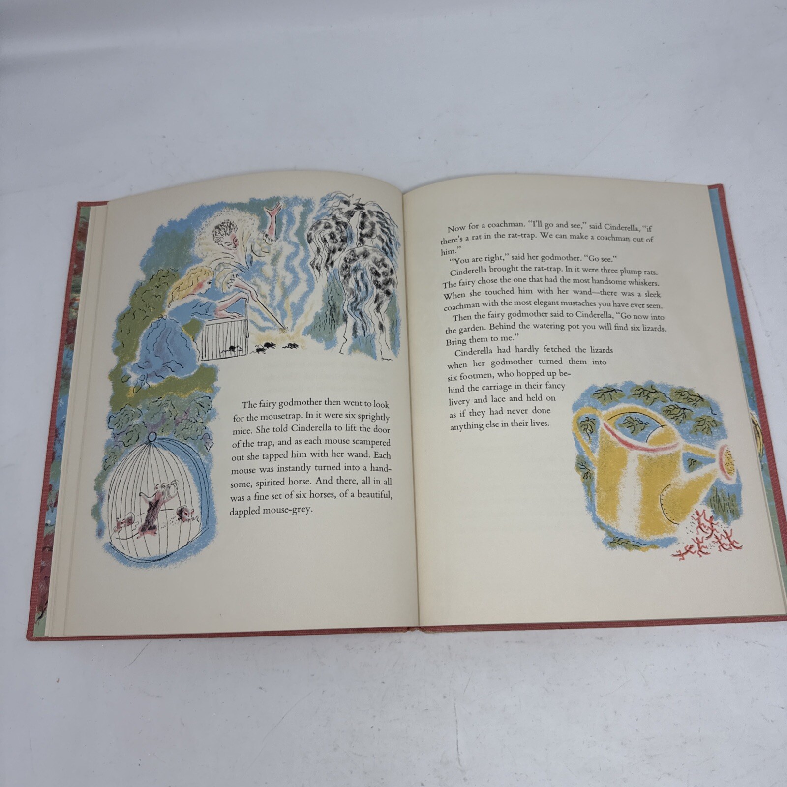 Original 1954 Cinderella or The Little Glass Slipper Marcia Brown 1st-Ed 8 print