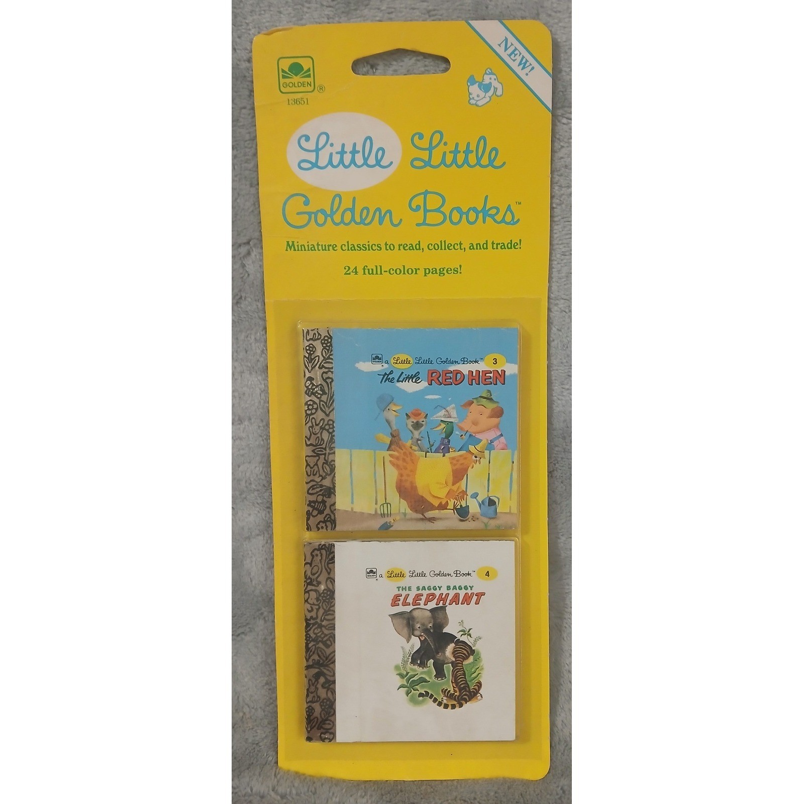 Vintage 1988 Little Little Golden Books Miniature 3 Packs 6 Books Sealed 13651