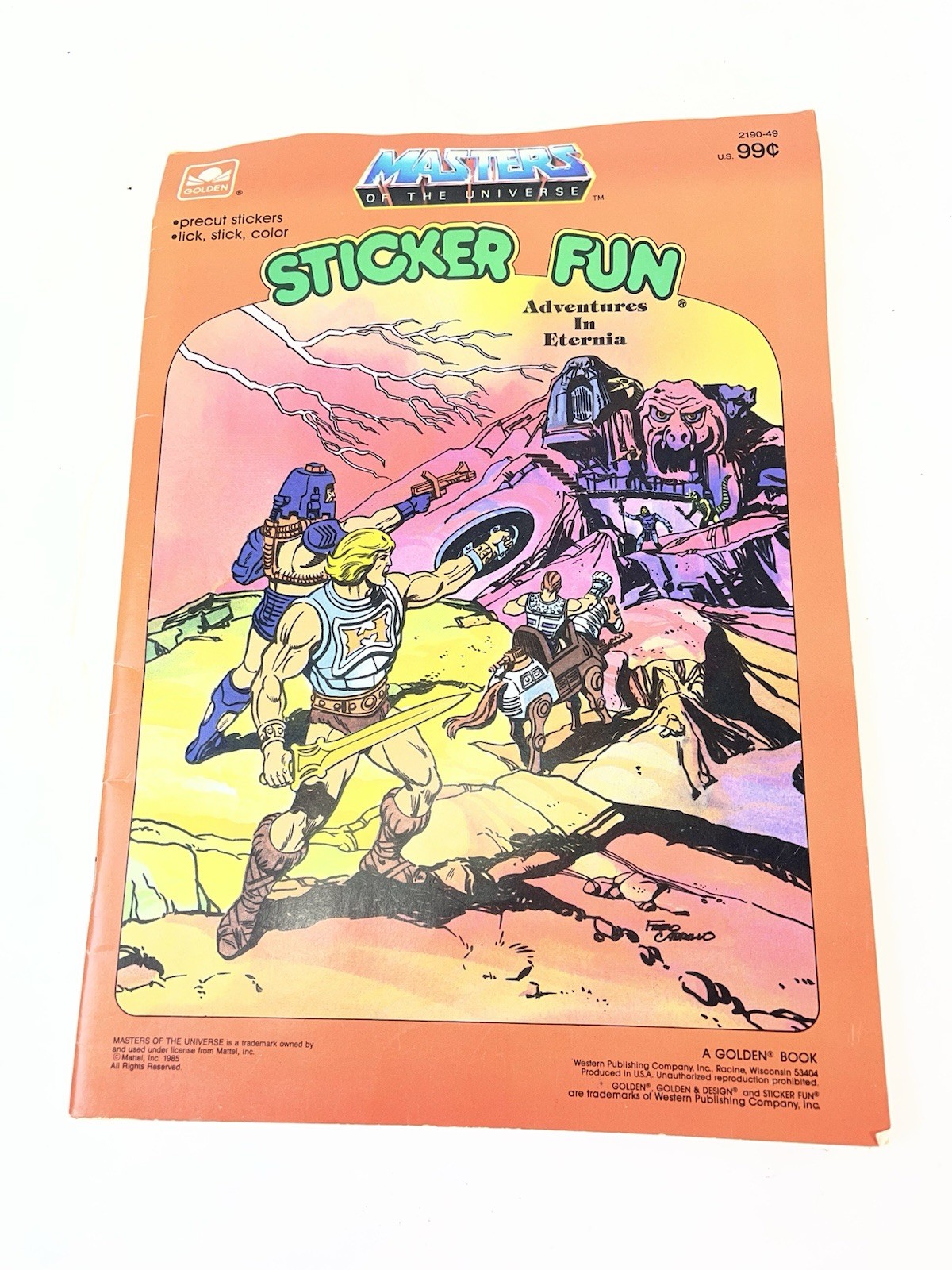 Golden Sticker Fun Book: Masters of the Universe He-Man 1985 Stickers Unused G