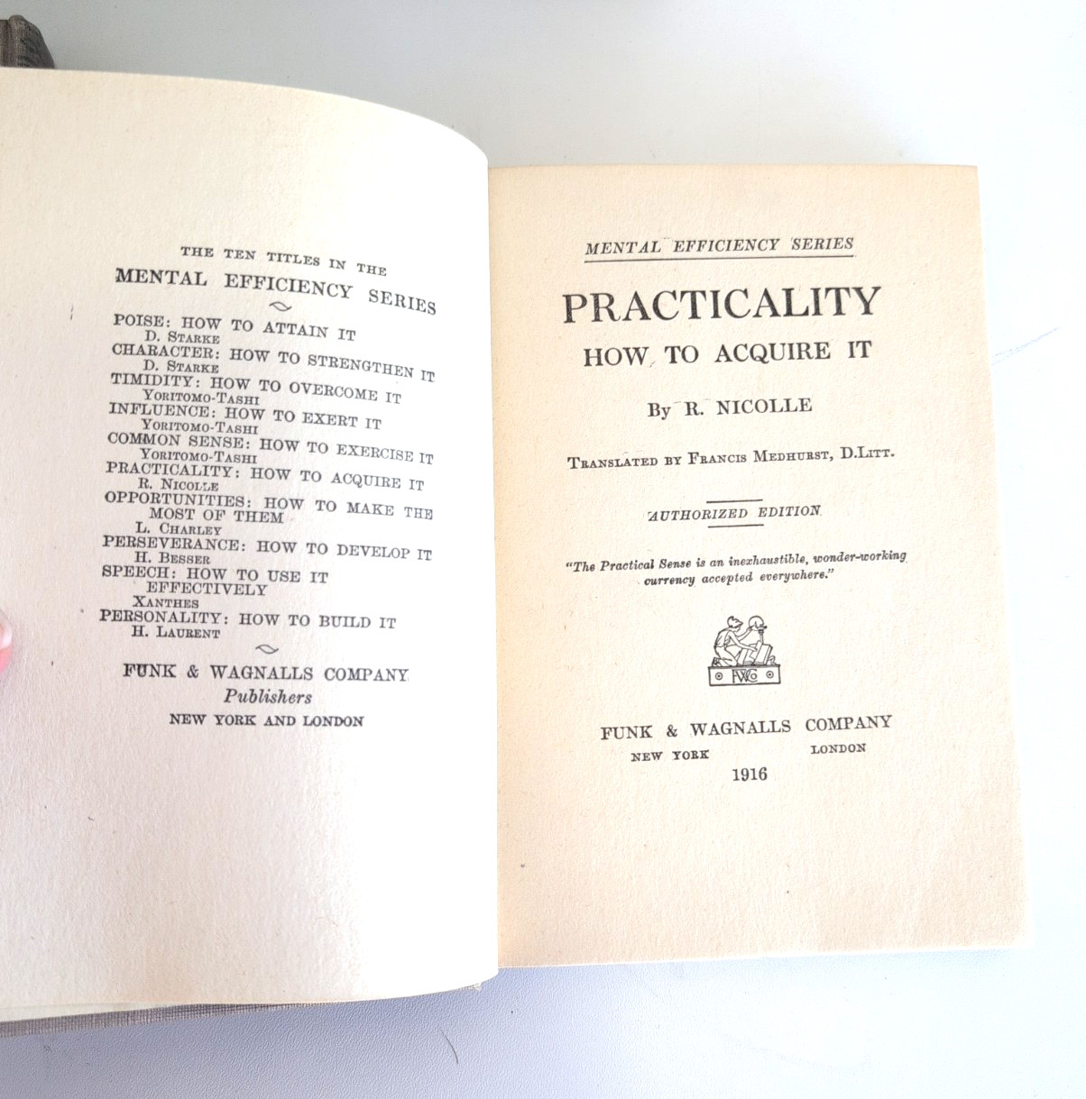 Funk & Wagnalls Mental Efficiency Series Hardcover Lot of 4 1916 #6, 7, 8, 10