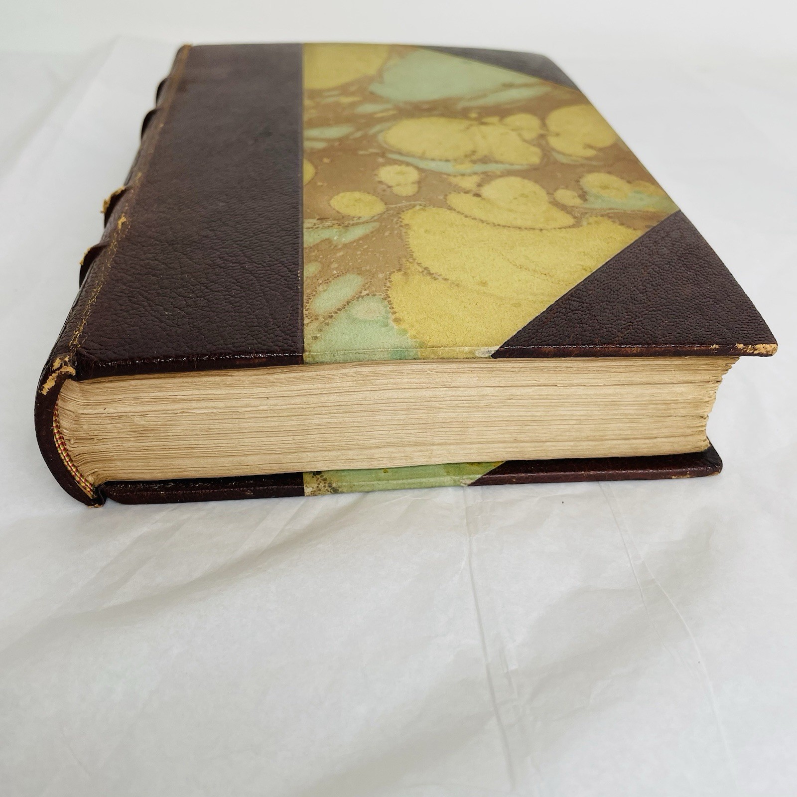 1919 Oxford Poetical Works of Whittier Gilt Half Leather Binding by A.L. Jirout