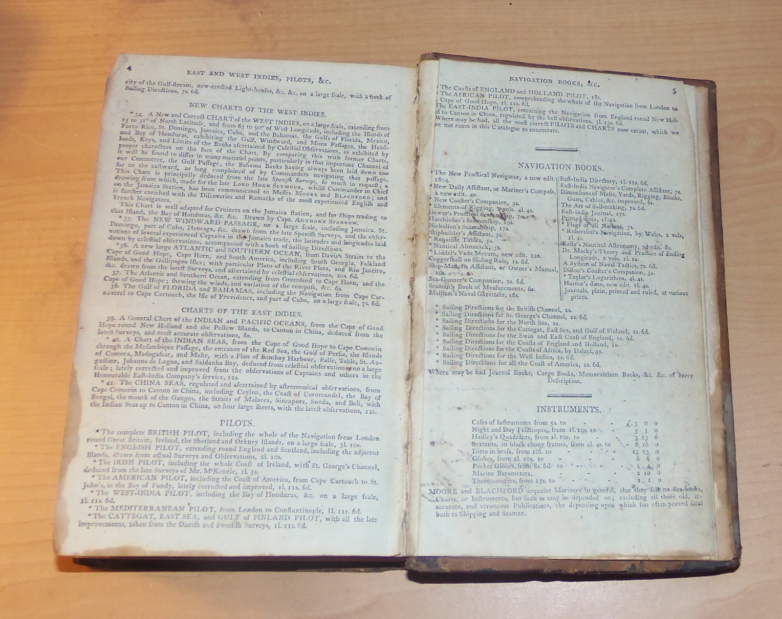 The New Practical Navigator. Moore. ca.1804.