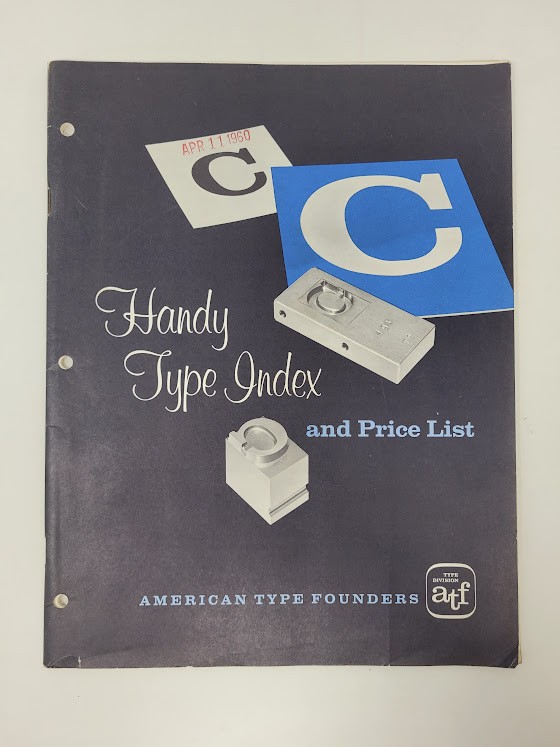 American Type Founders / Handy Type Index and Price List 1960