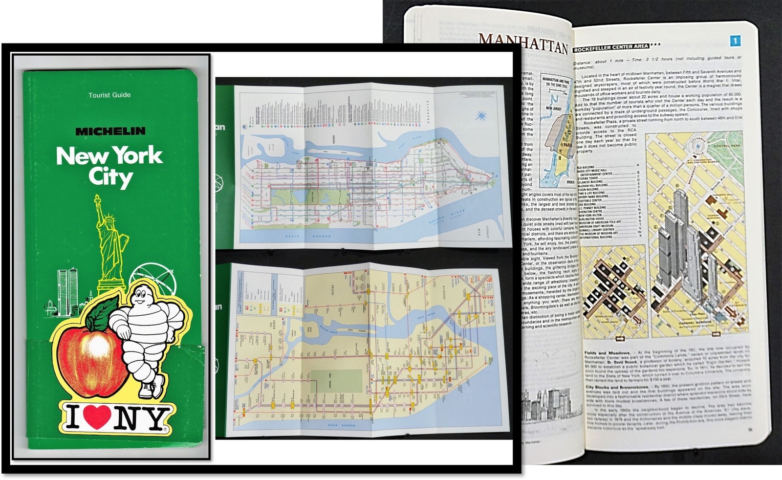 Michelin Travel Publications New York City with I Love NY Wrapper and Laid-in