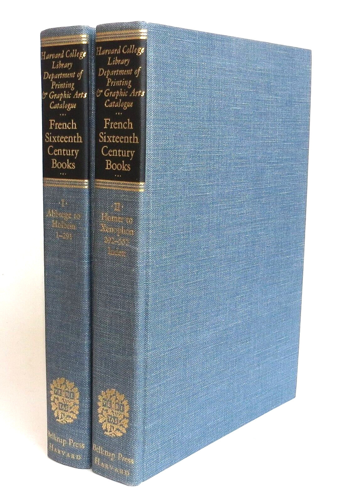 Harvard Catalogue of French Sixteenth Century Books 1964 2 VOL SET
