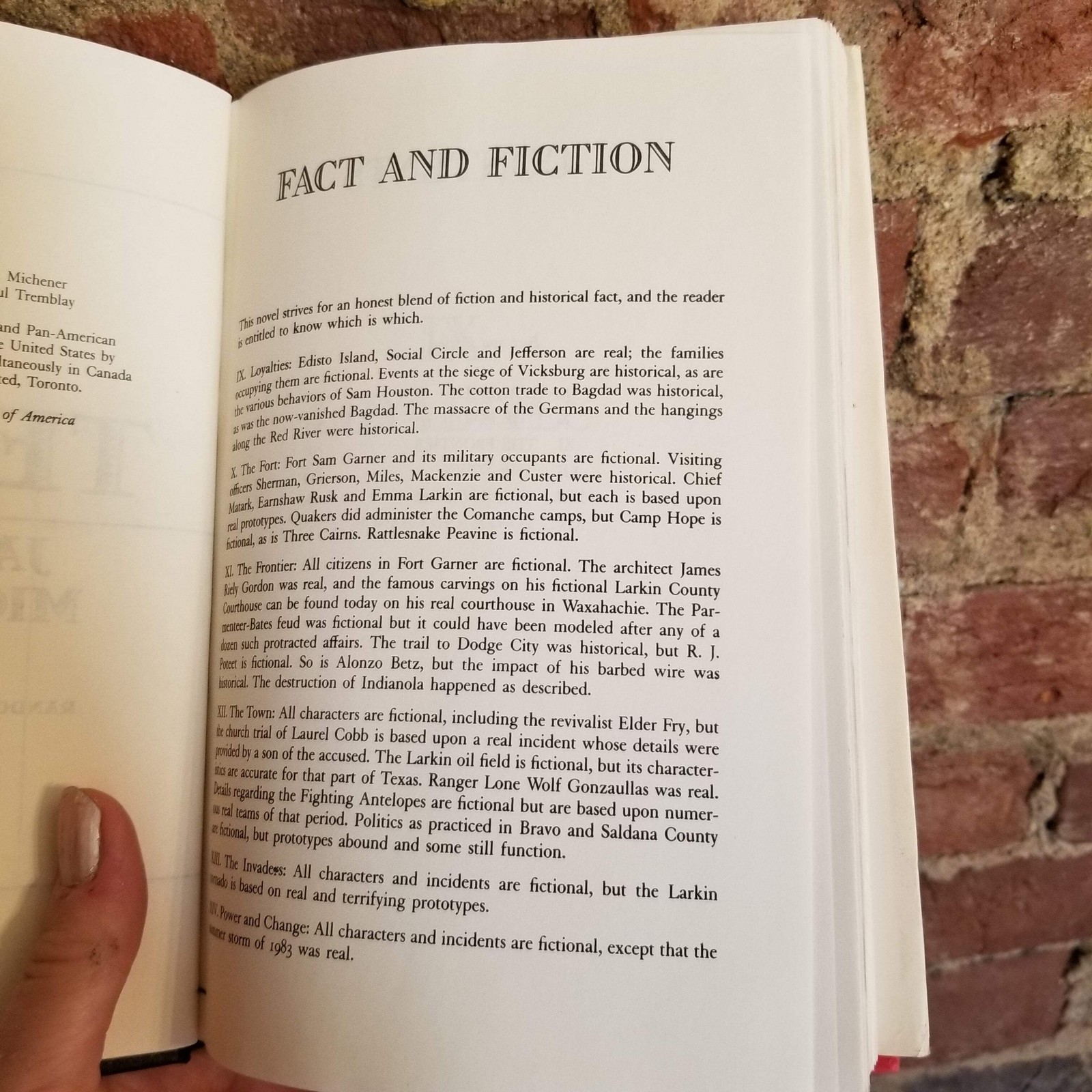Texas – James A. Michener 1985 Random House Book Club Edition vintage hardback