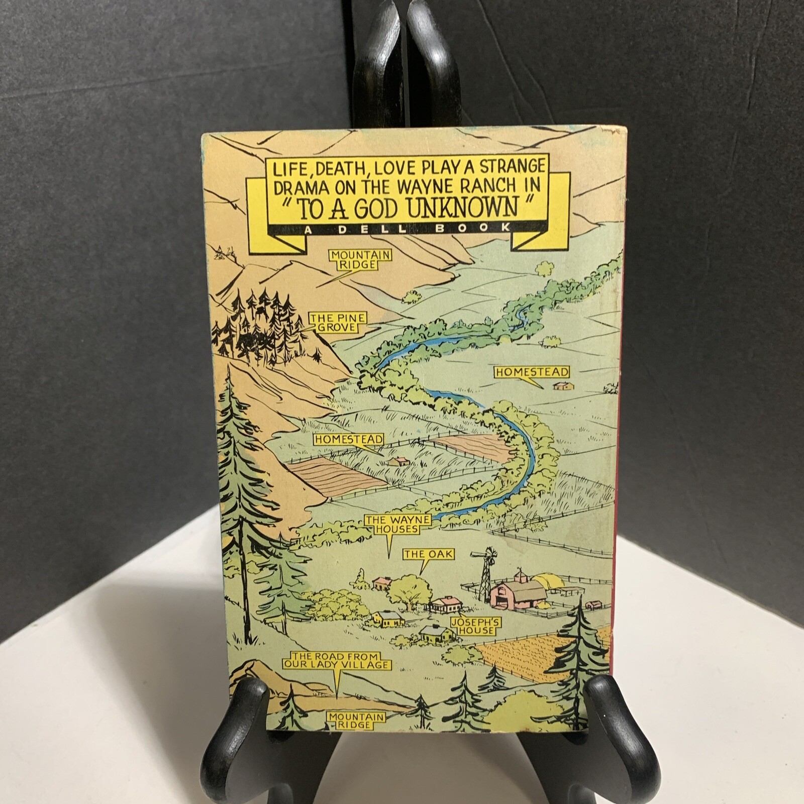 TO A GOD UNKNOWN ~ John Steinbeck ~ DELL MAP BACK #358-ACCEPTABLE