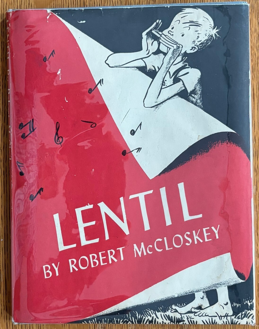 LENTIL by Robert McCloskey – 1968 HC/DJ 12th Printing – V. Nice!
