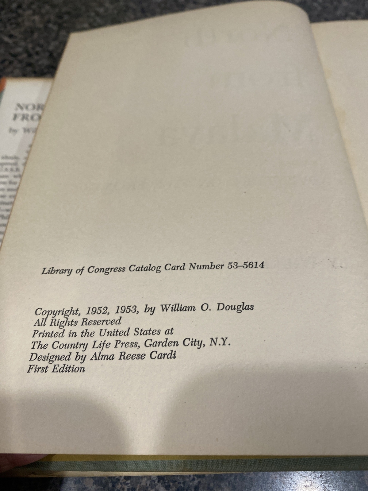 Vintage 1953 -North from Malaya by William O. Douglas Hardcover Dust Jacket