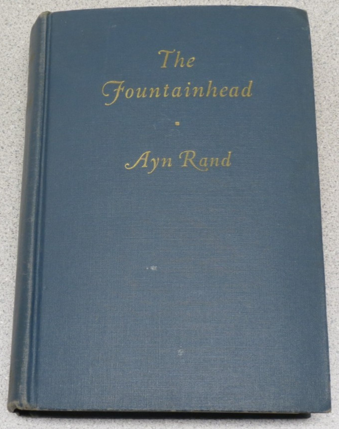 The Fountainhead by Ayn Rand – Bobbs-Merrill 1943 – blue hardcover