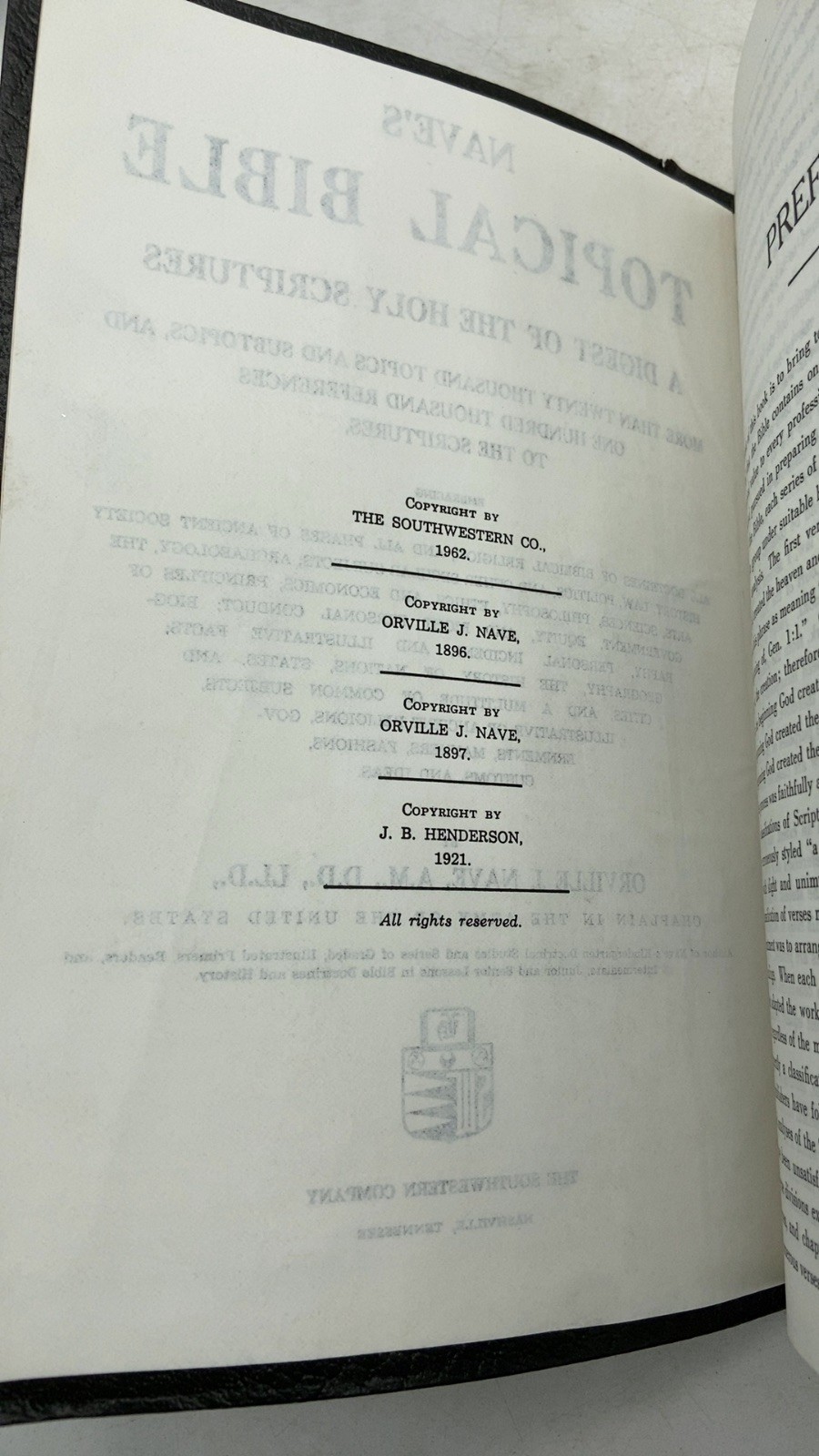 Nave’s Topical Bible: A Digest of the Holy Scriptures Orville J. Nave Hardcov…