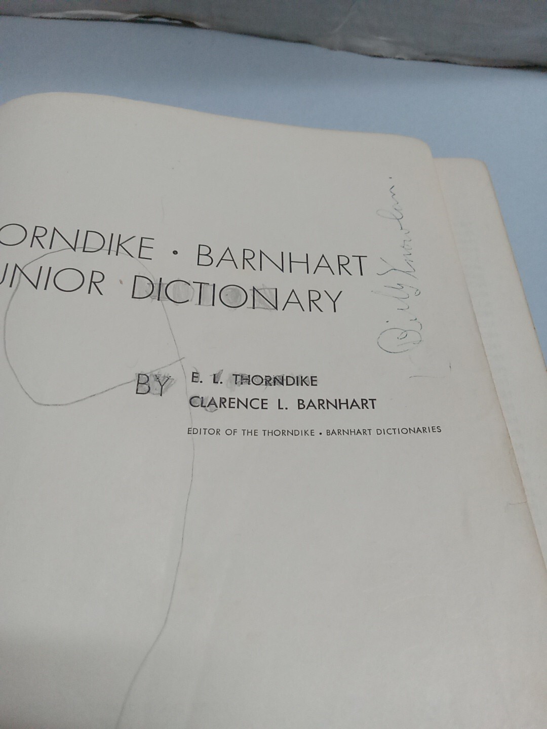 Dictionary Junior Thorndike Barnhart Advanced Hardcover 1952 vtg