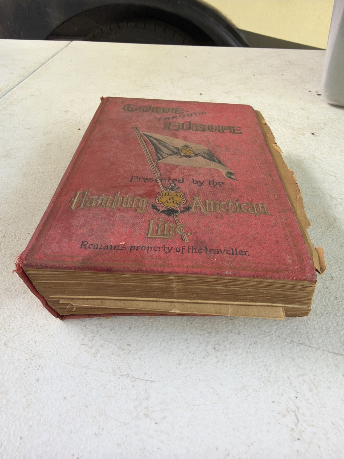 SCARCE 1900 1st Edition GUIDE THROUGH EUROPE By HAMBURG-AMERICAN LINE w/Maps