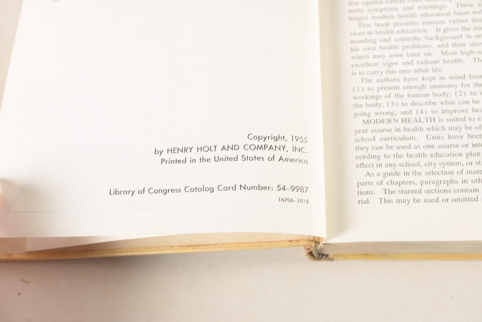 1955 Modern Health Henry Holt and Company Former Textbook