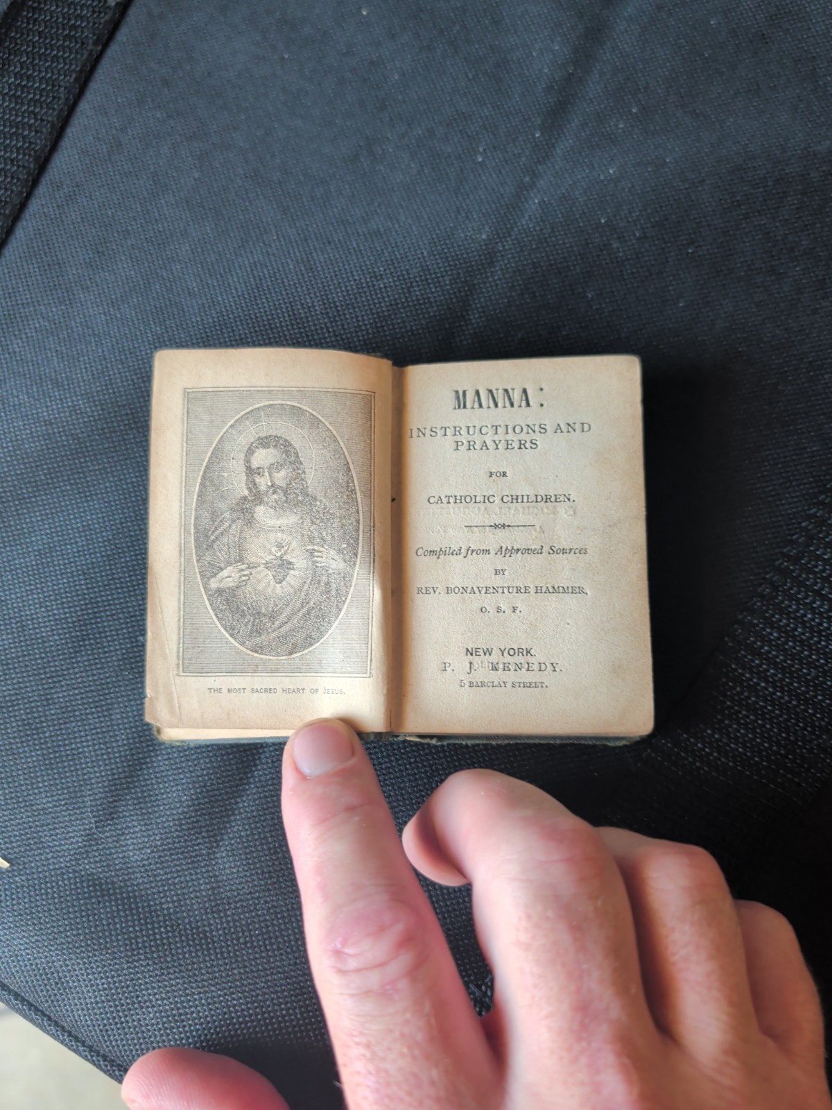 Antique Manna Instructions & Prayers For Catholics 1888 Mini Book