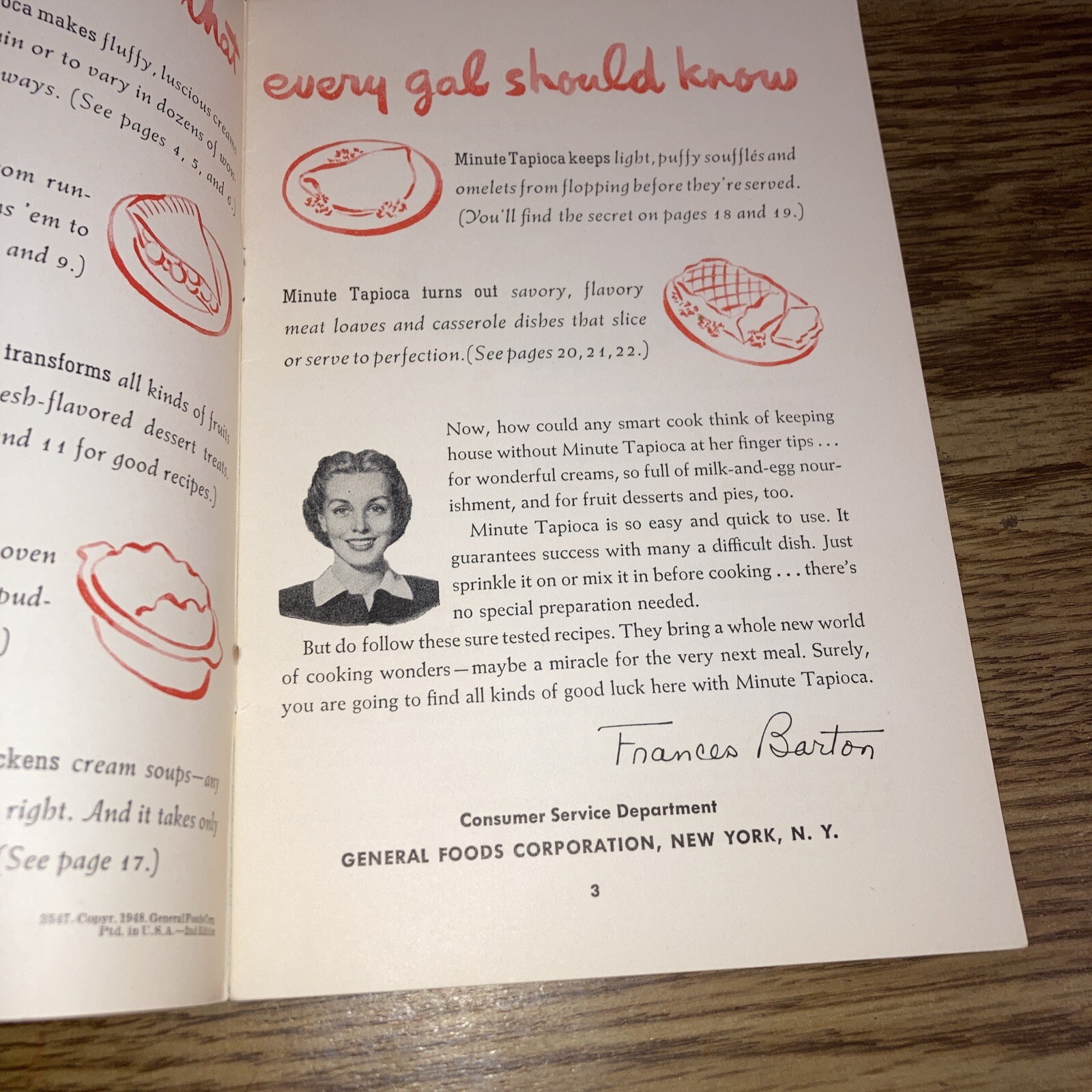 Miracles with Minute Tapioca 1948 General Foods Recipe Booklet 22 pgs