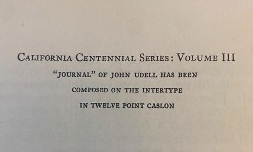 1859 JOHN UDELL JOURNAL ed. by Lyle Wright 1946 Mojave Desert Indian Battles