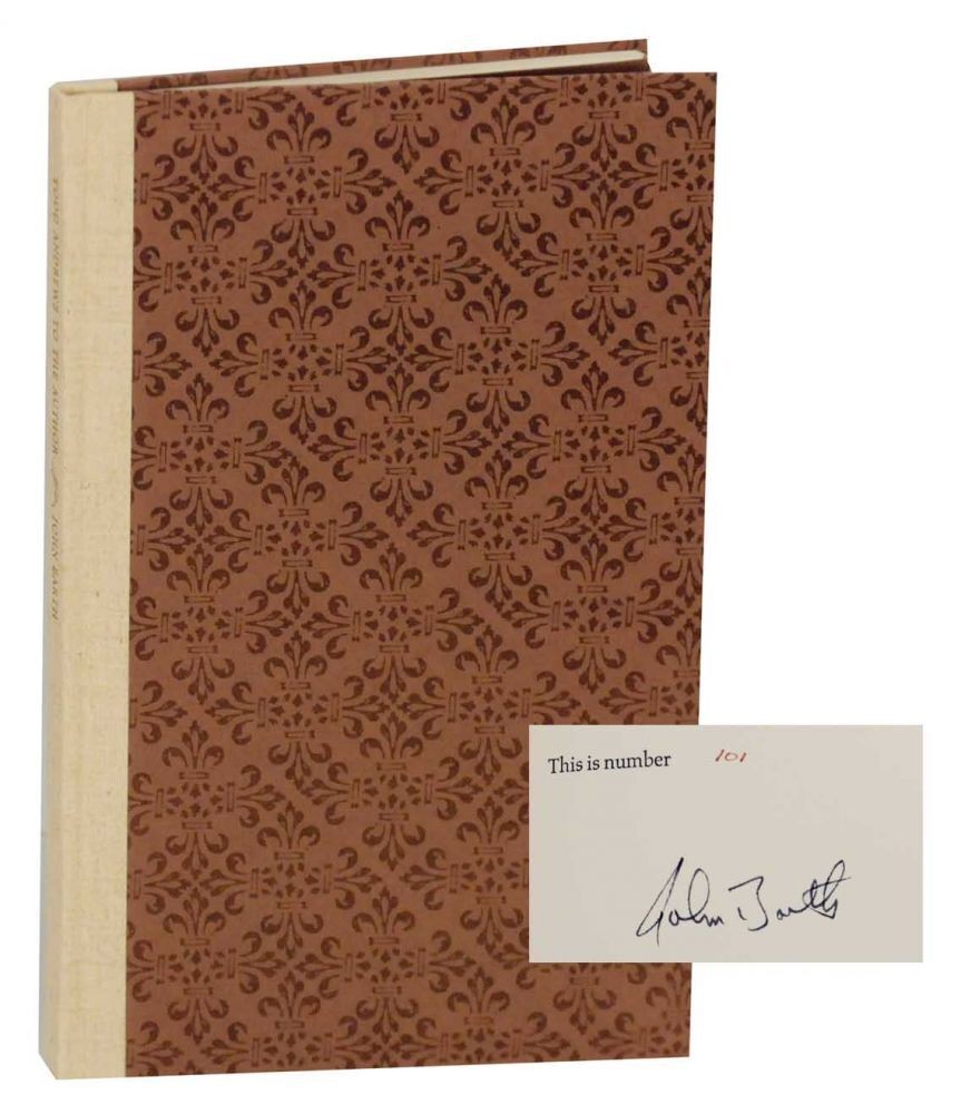 John BARTH / TODD ANDREWS TO THE AUTHOR LETTER FROM LETTERS Signed #130504