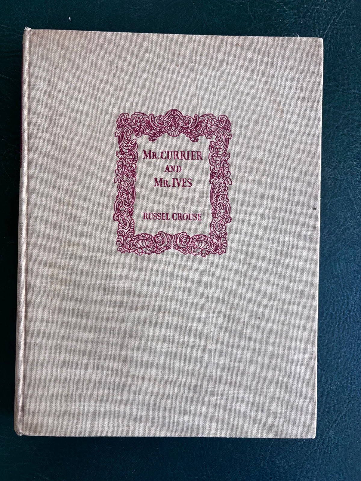 Large 1930 Book Mr. Courier and Mr. Ives with Illustrations and Color Prints