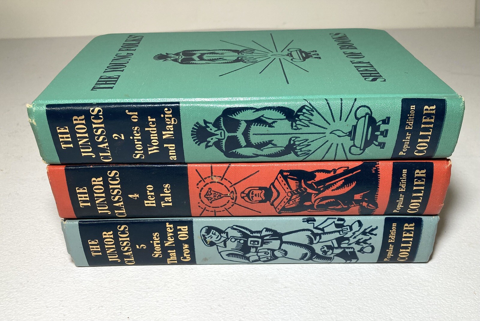 1958 Collier’s Junior Classics The Young Folks Shelf Of Books Vol 2 4 5 Set Of 3