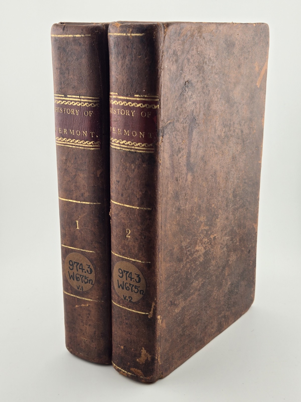 1809 The Natural and Civil History of Vermont by Samuel Williams Two Volumes J87