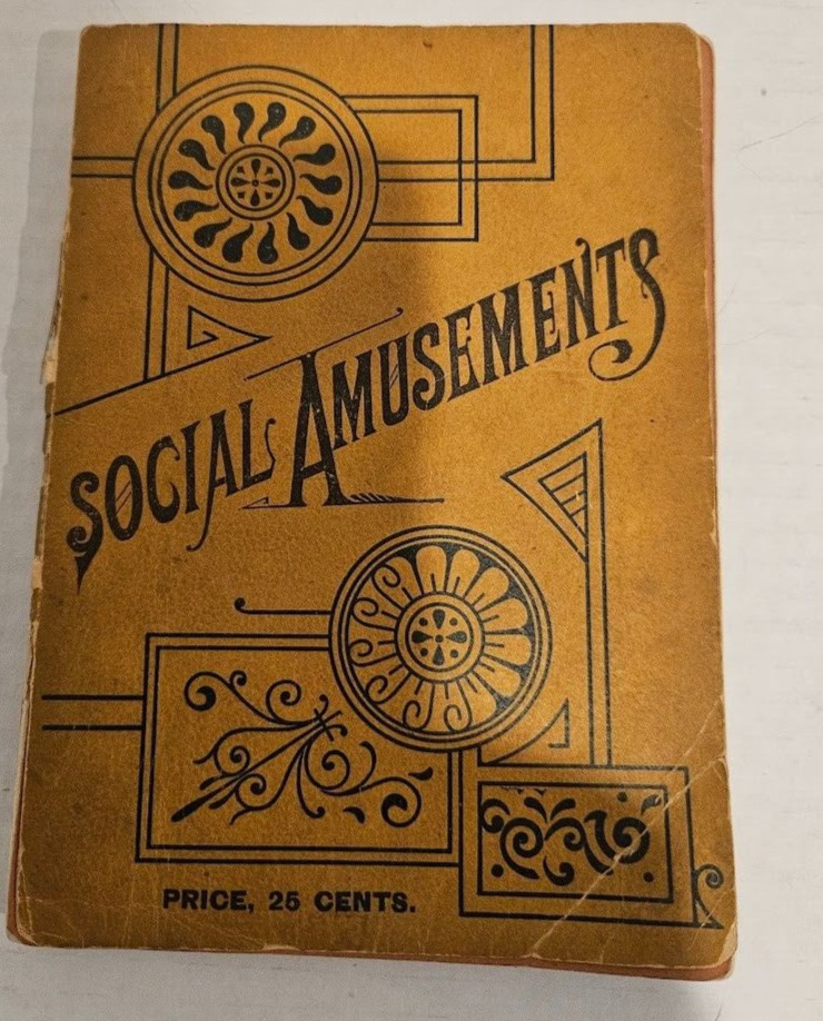 Social Amusements 1886 JMW Jones Stationery and printing Parlor Games