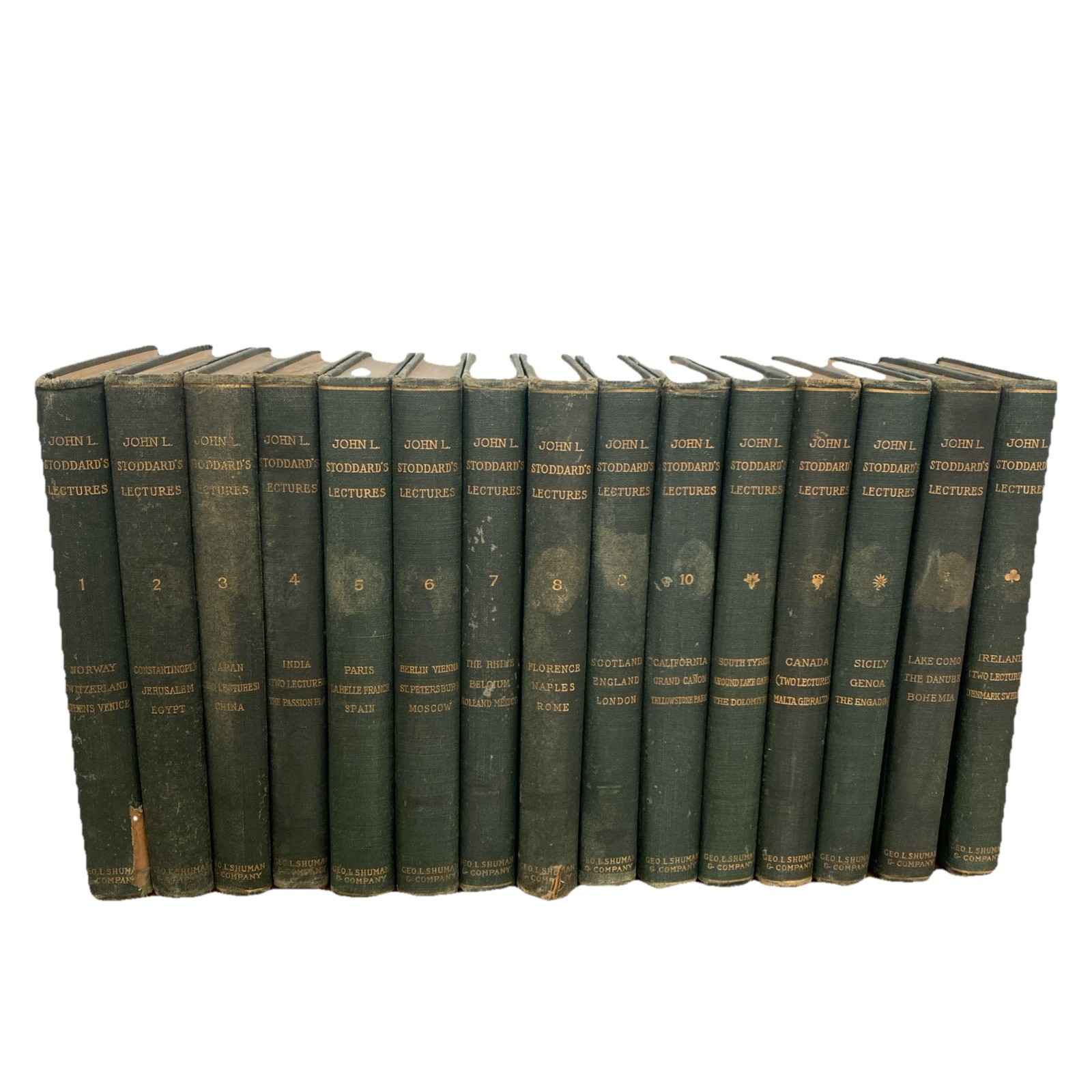 John L. Stoddard’s Lectures Complete Set 10 Volumes 1897-1909 5 Supplementary