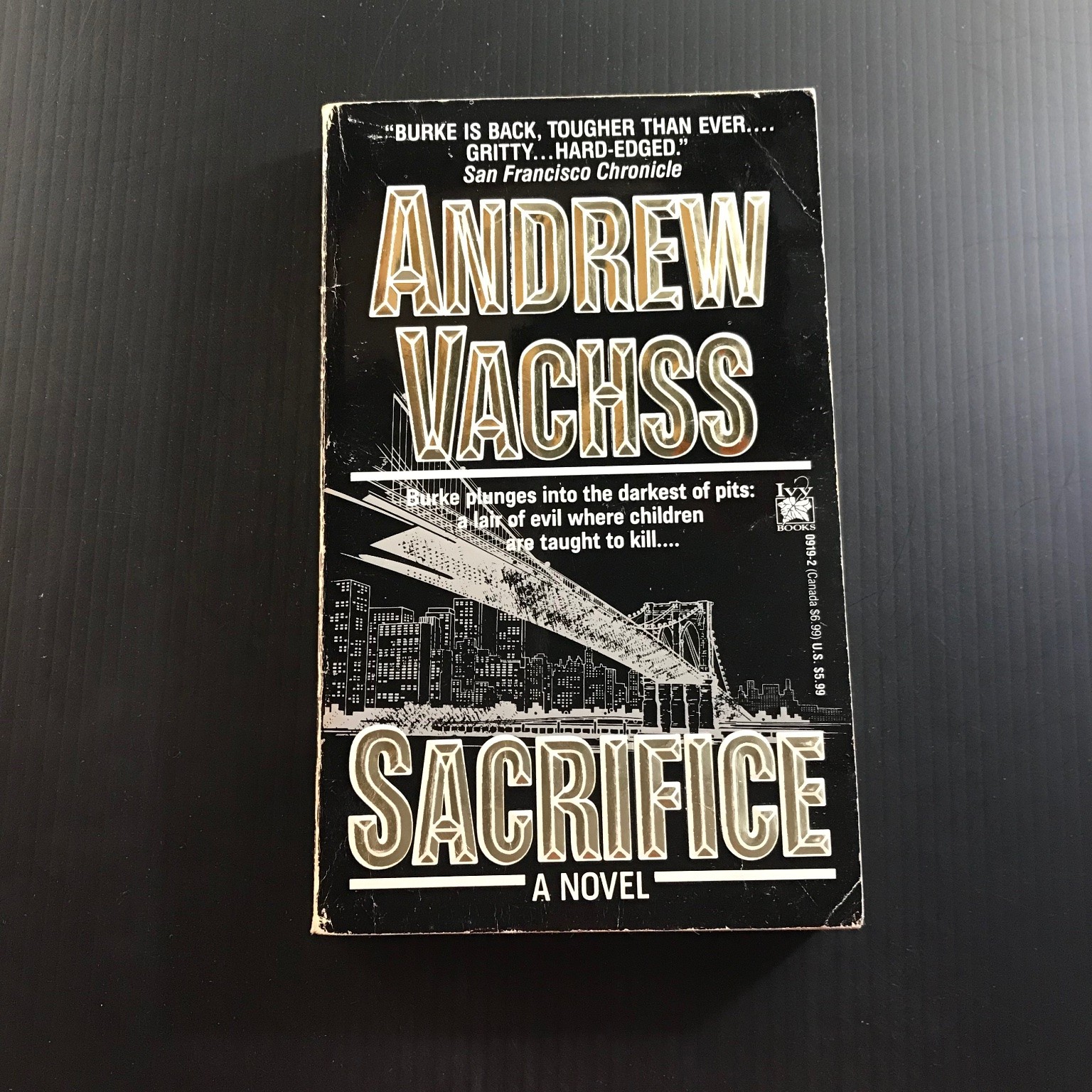 Sacrifice Andrew Vachss First Ballantine Edition 1992 Crime Thriller Novel