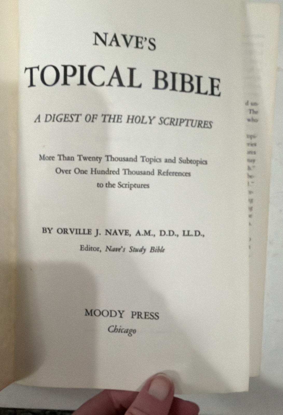 Nave’s Topical Bible Moody Press 1974 Hardback Vintage