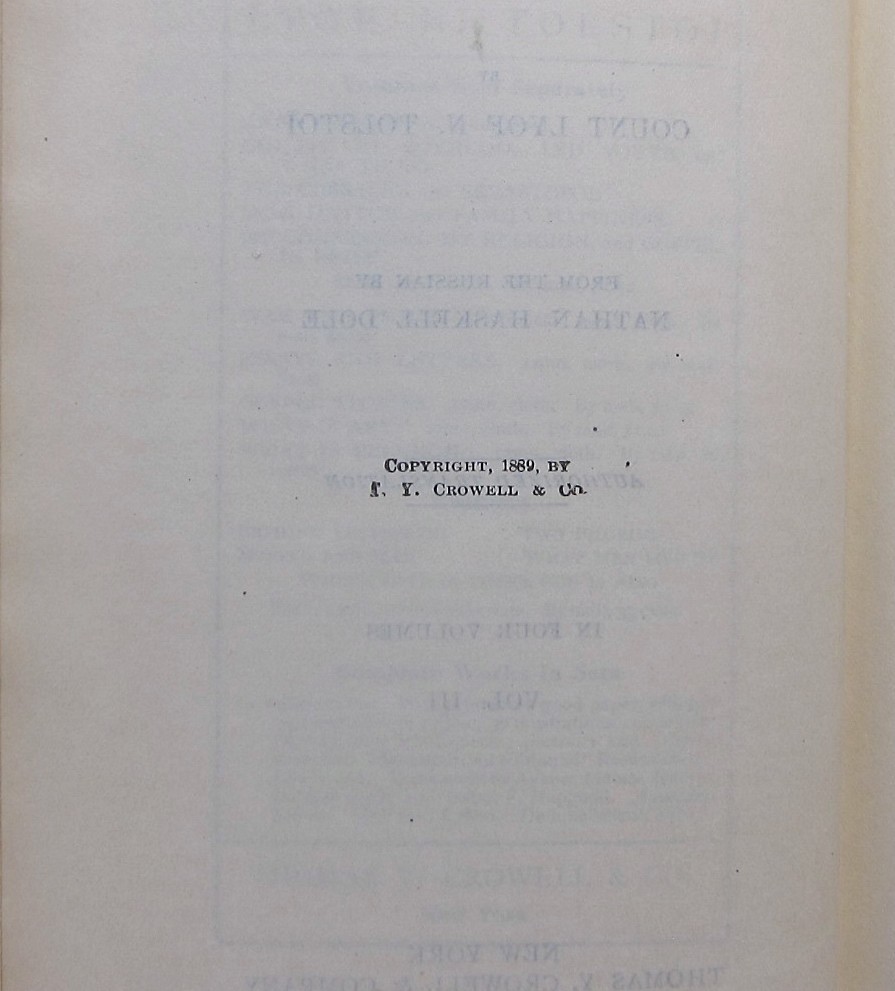 War and Peace by Leo Tolstoi / First American Edition 1889 Vols. 3 & 4 Tolstoy