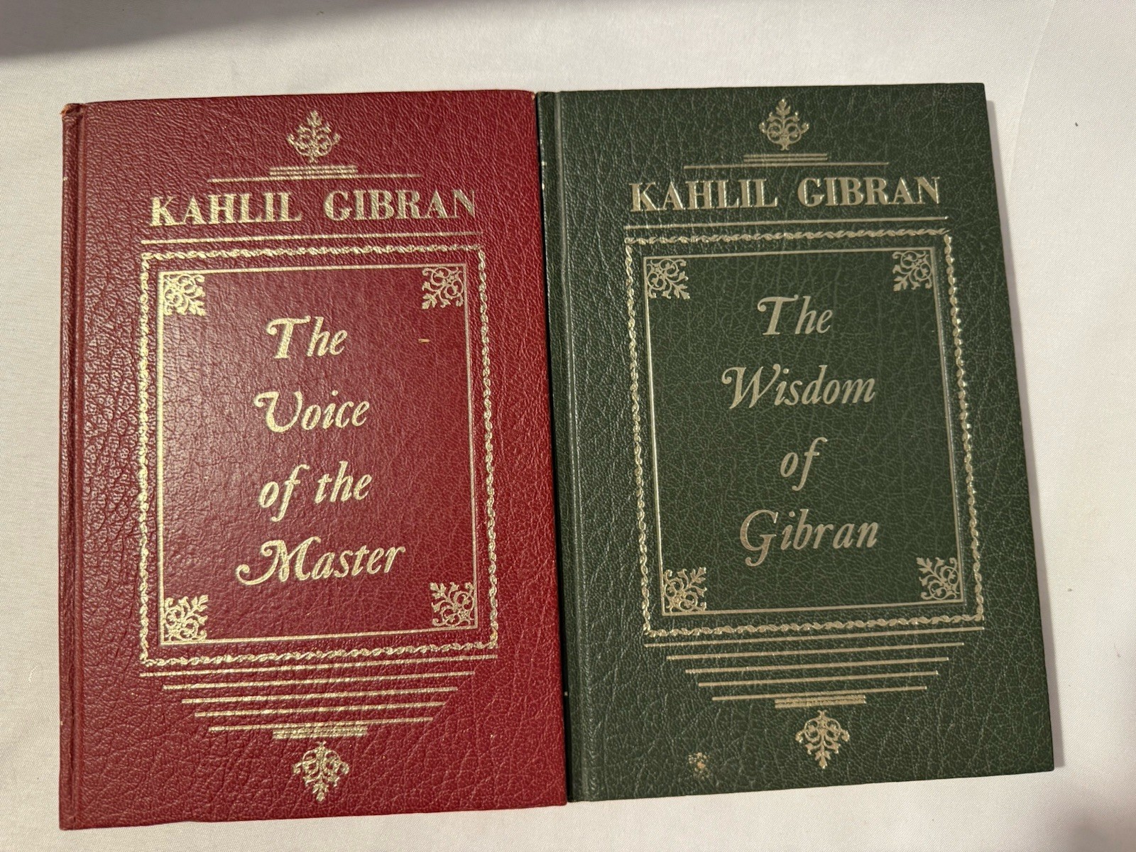 Lot 2 Vintage Kahlil Gibran HC Books Voice of the Master & Wisdom of Gibran