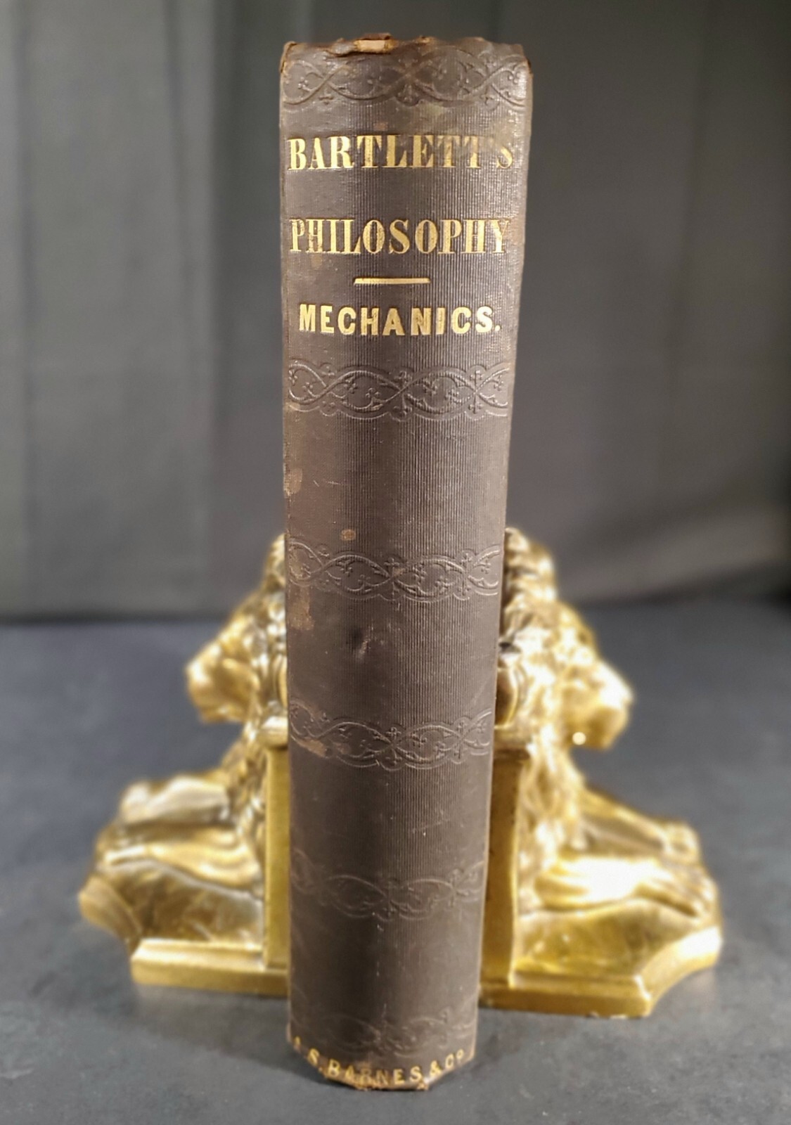 Elements of Natural Philosophy 1859 by W. H. C. Bartlett A.S. Barnes 1st Edition