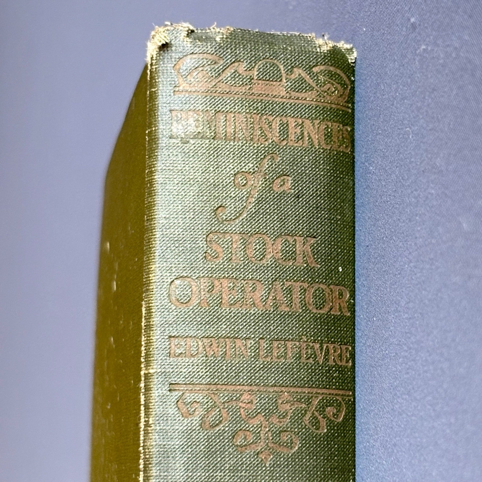 Reminiscences of a Stock Operator | Edwin Lefèvre 1923 | Doran 1st Ed | Rare