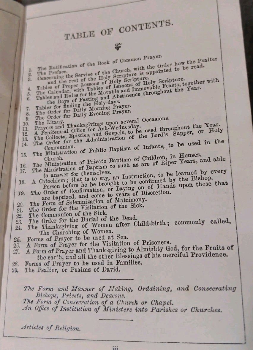 1823 The Book Of Common Prayer Protestant Episcopal Church Psalms Of David READ