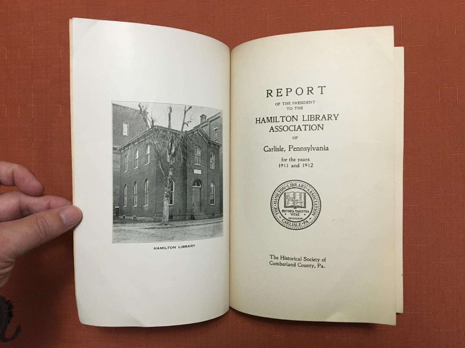 Hamilton Library Association -Carlisle, PA- 3 Annual Reports – 1903, ’08, ’11-12