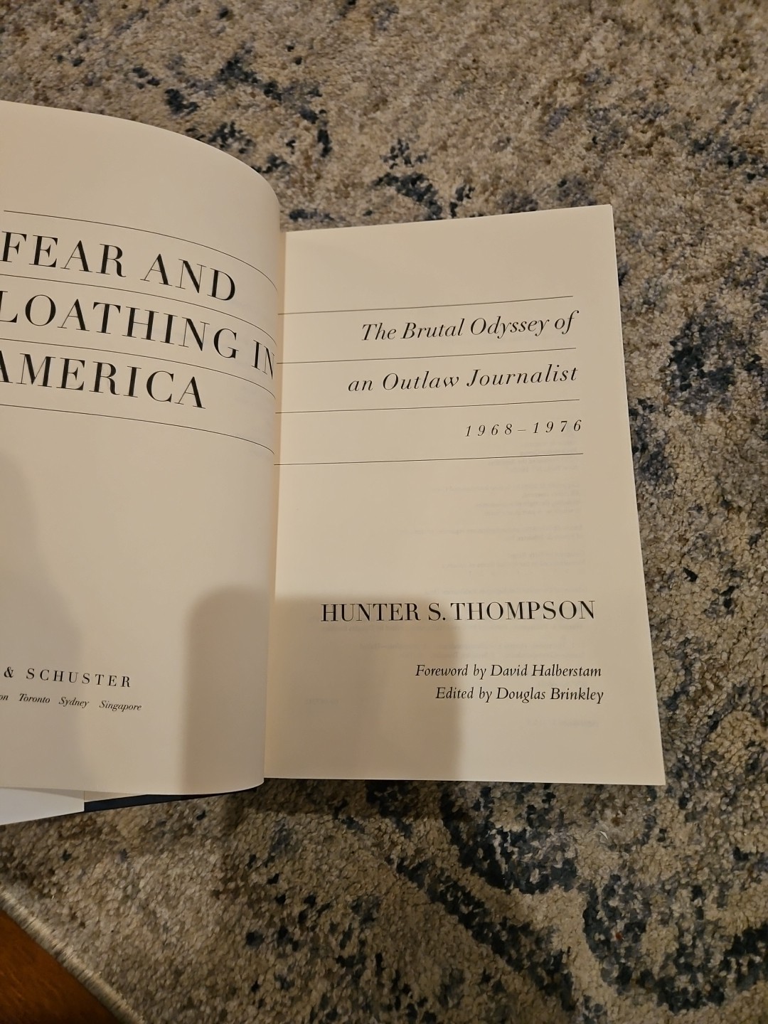 Fear And Loathing In America, Hunter S. Thompson, 1st Edition HC/DJ Gonzo
