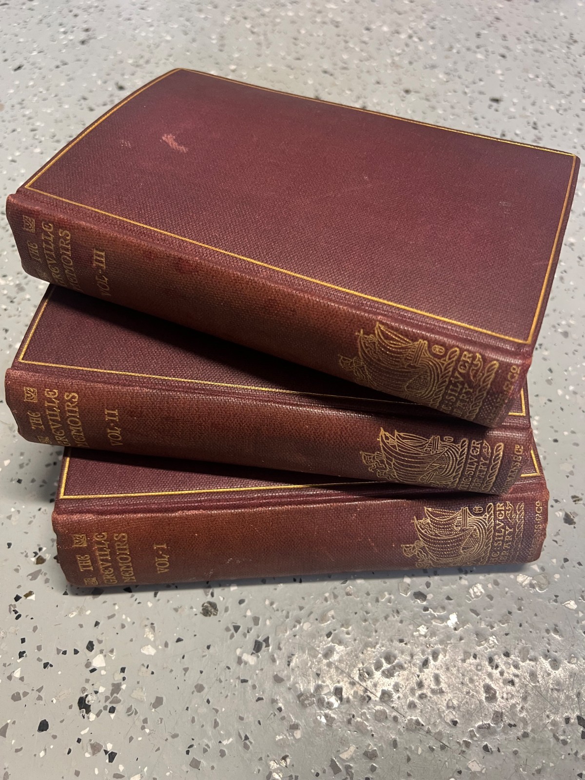 Antique 1899 The Greville Memoirs Books Volumes 1-3