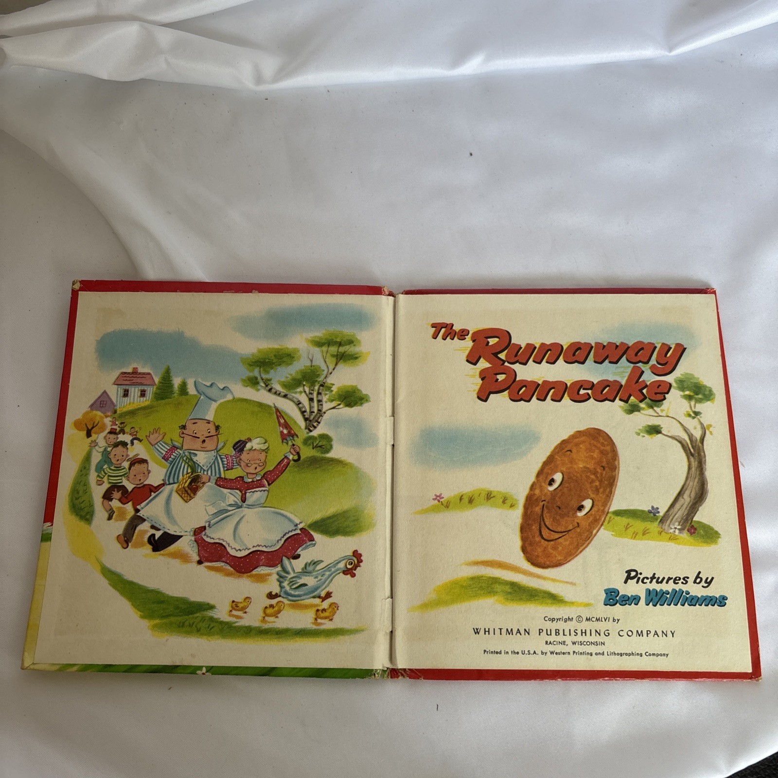 The Runaway Pancake, RARE vintage children’s book Whitman 1956 Tell a tale books