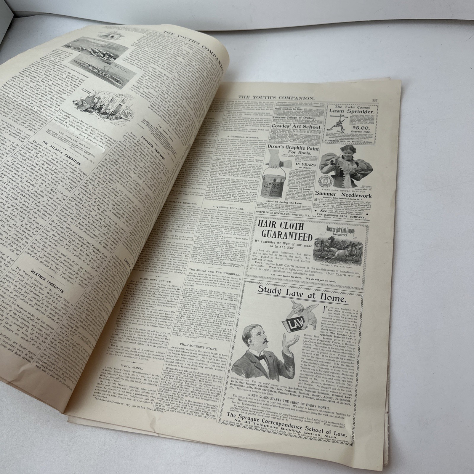The Youth’s Companion July 4th 1895, New Year’s 1901 Lot of 5 Antique Magazines