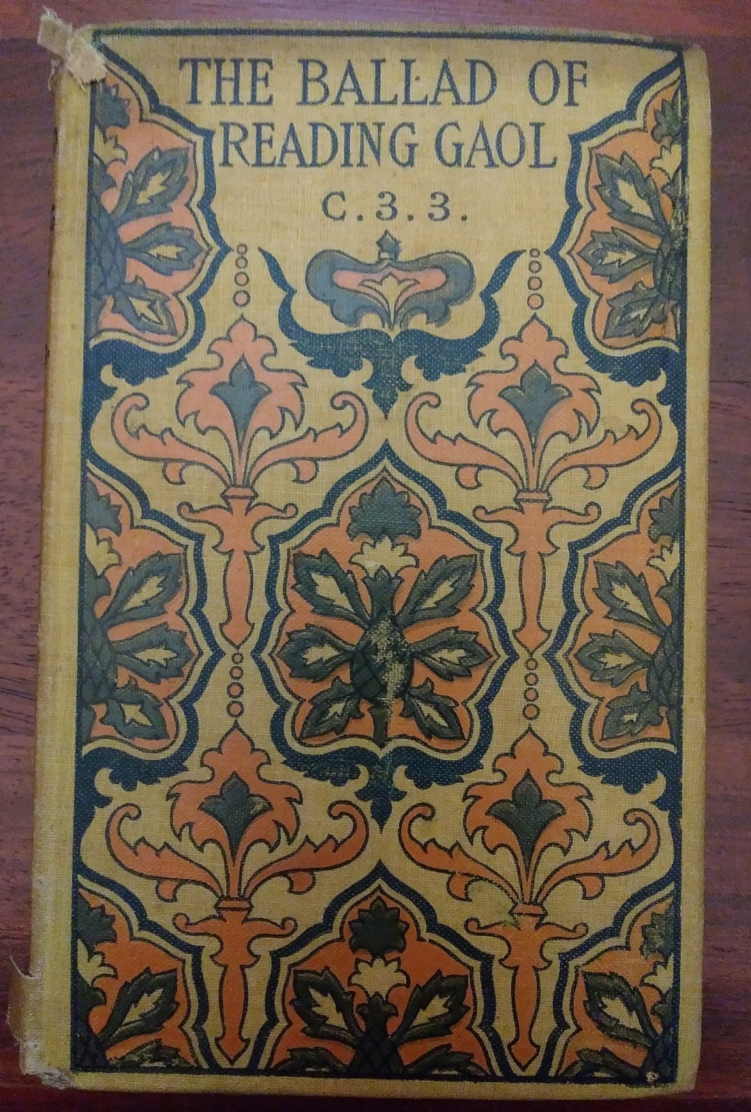 1896 The Ballad of Reading Gaol C.3.3. By: Oscar WILDE Hardback 1st U.S. Edition