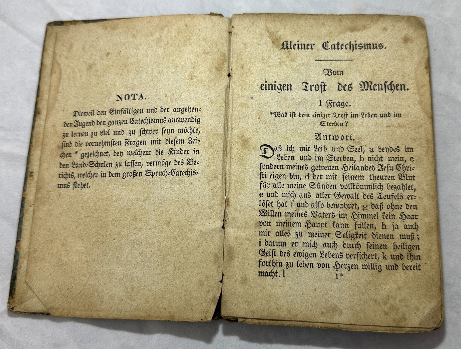 1835 Catechismus Oder Kurzer Unterricht Christlicher Lehre Philadelphia German