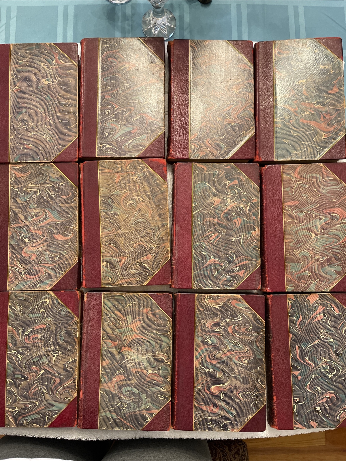 12 Matching Ornate Bindings by L. Muhlbach 1866