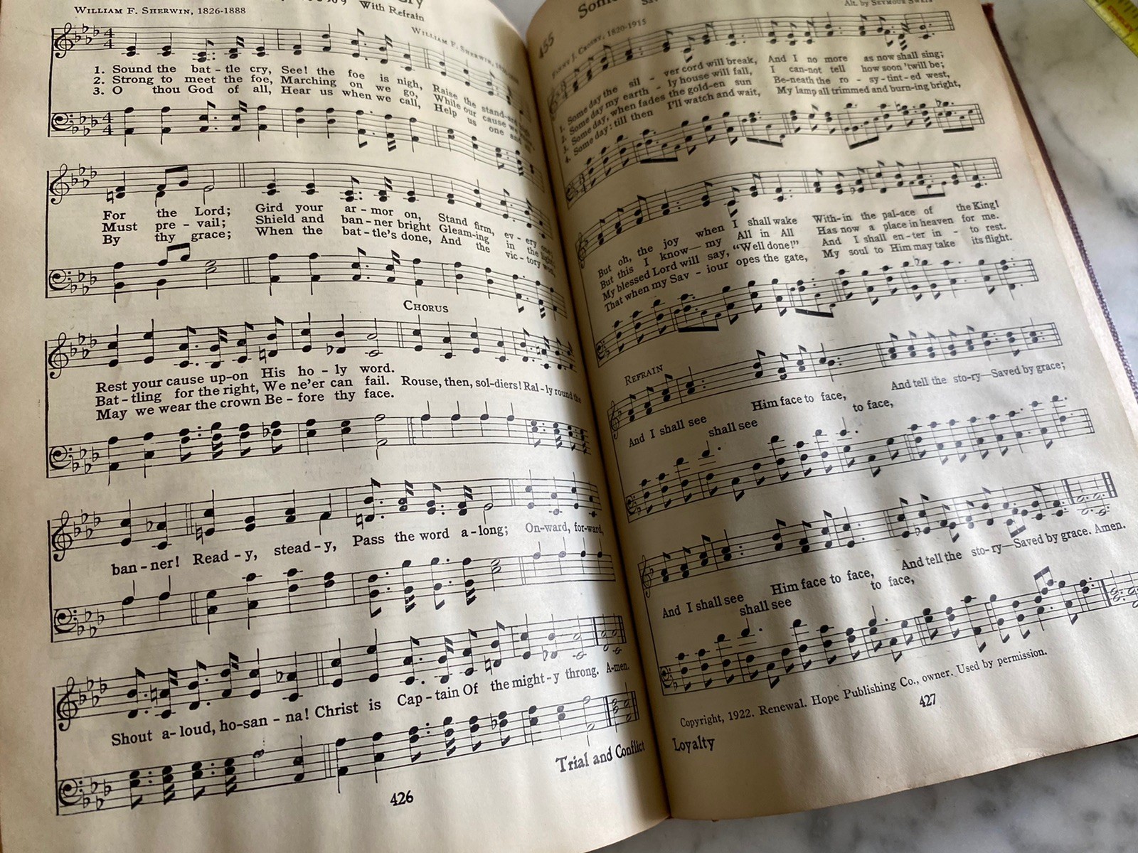 Vintage Hymn Hymnal Church Songs Army and Navy Bennett 1941 A.S. Barnes Company