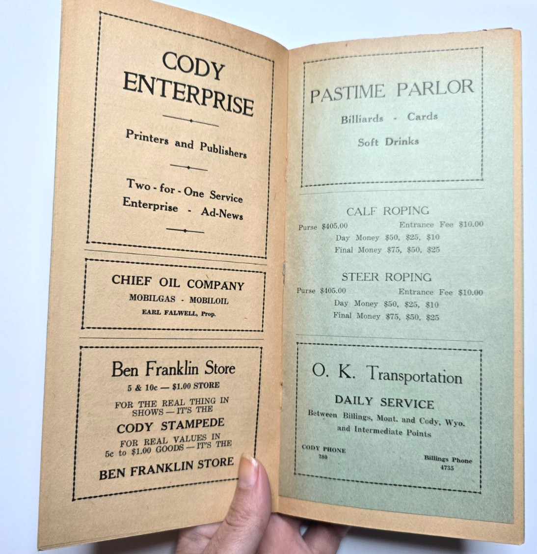 THE CODY STAMPEDE Souvenir Program / Thursday, July 1, 1937 CODY, WY Softcover