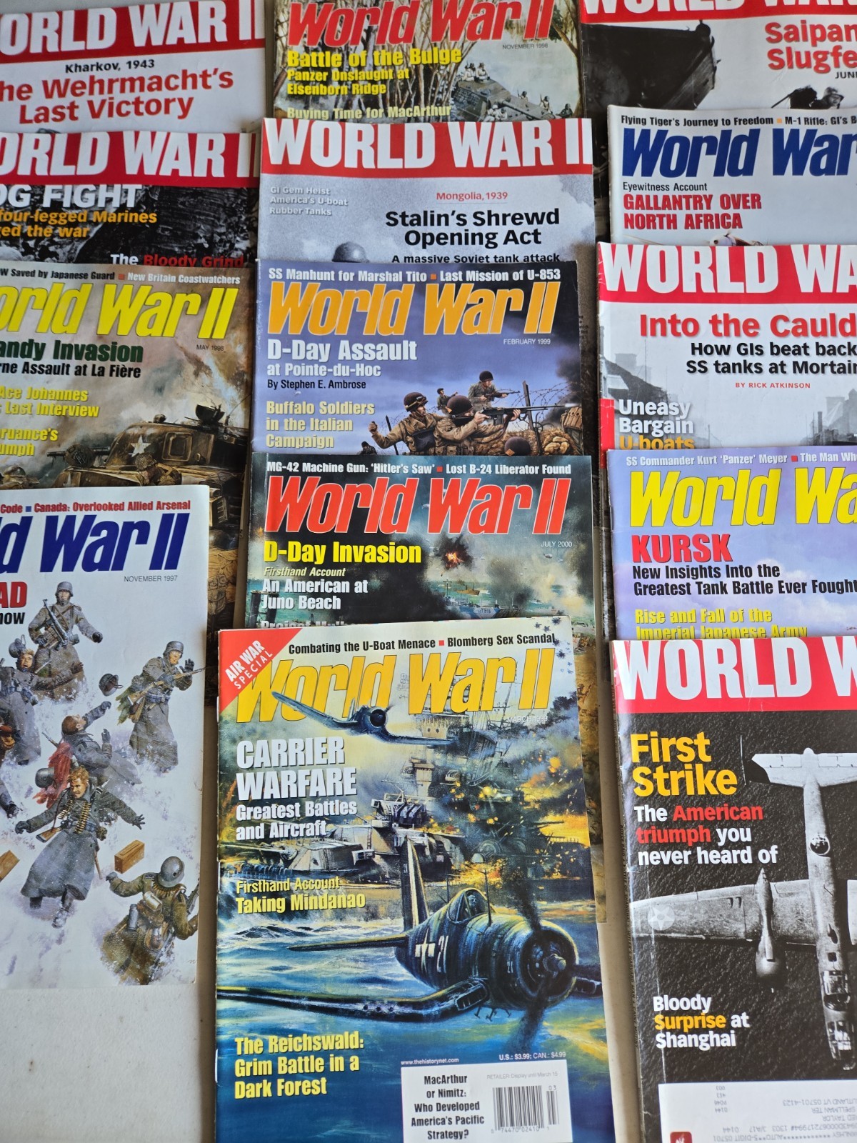 1990s World War 2 Magazines Back Issues Lot Of 34