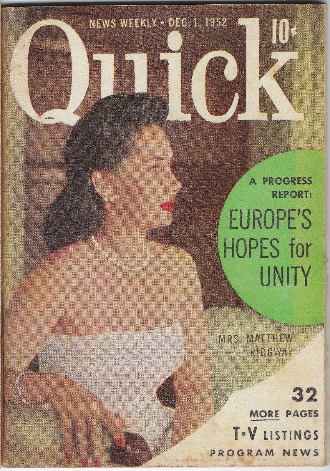 Quick News Weekly – Vol. 7 No. 22 December 1, 1952