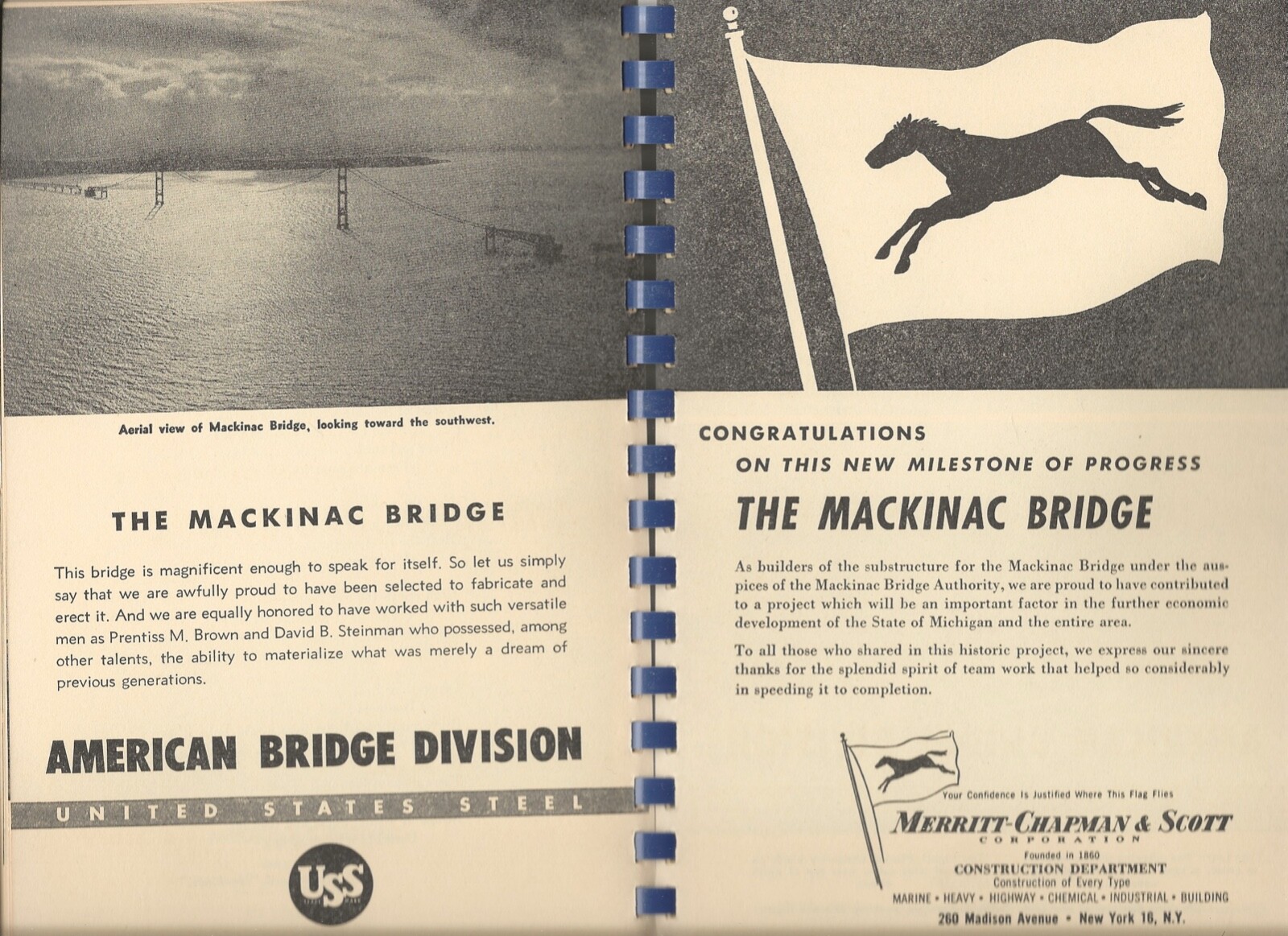 BEFORE THE BRIDGE / COMMEMORATING THE OPENING OF THE MACKINAC BRIDGE 1957 SPIRAL