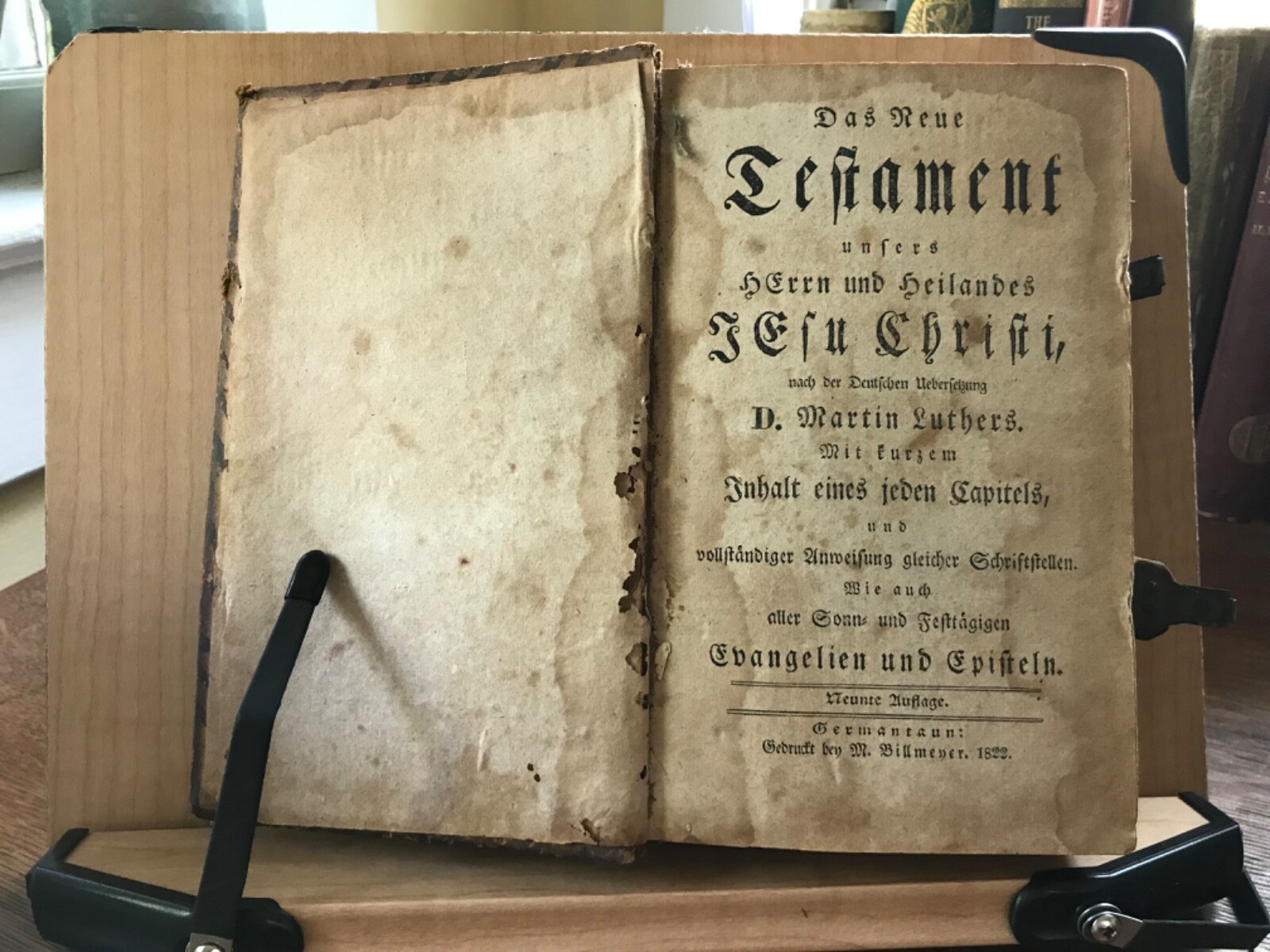 1822 Das Neue Testament unsers Herrn und Heilandes Jesu Christi – Billmeyer